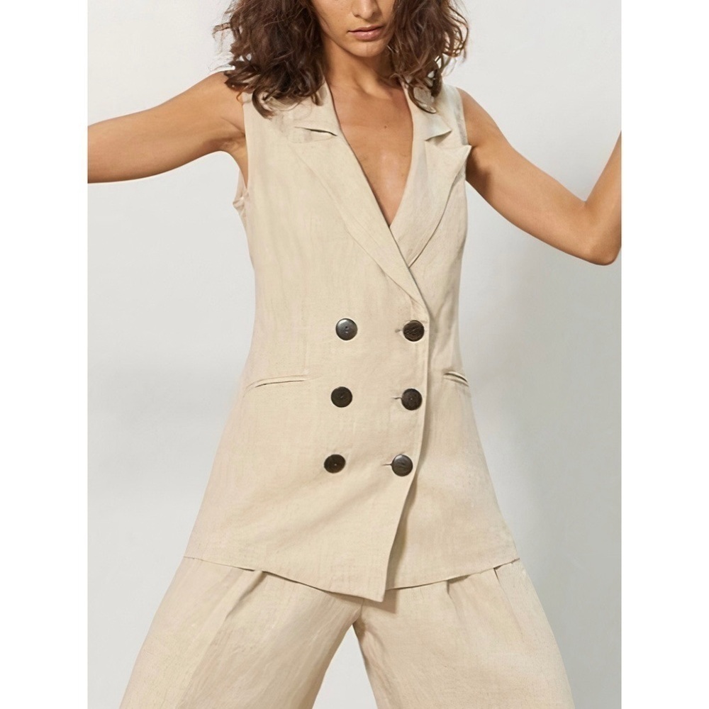 NWOT Mara Hoffman Sleeveless Double-Breasted Francie Vest